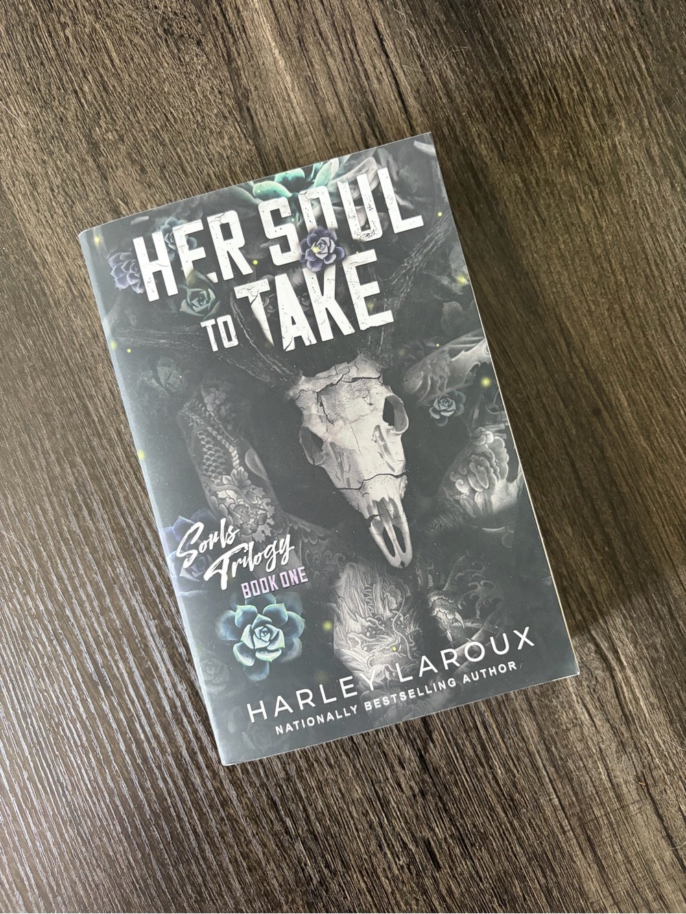 Her Soul to Take by Harley Laroux - Dark Floral Cover